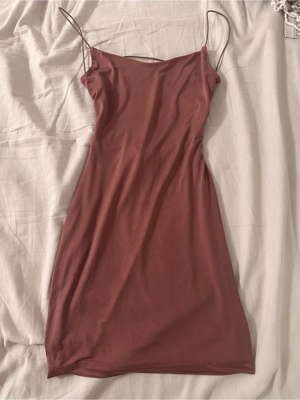 B Darlin Dusty Rose Mini Slip Dress